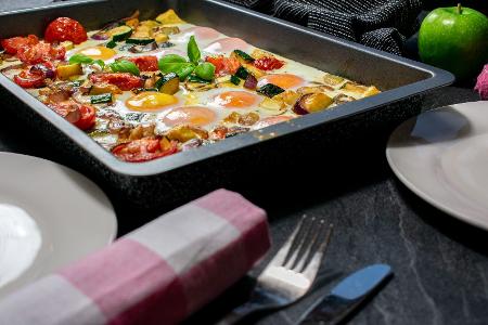 Ofengemüse mit Eiern