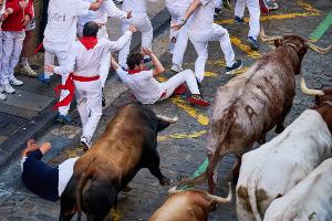 Die "Sanfermines" sind dem Stadtheiligen San Fermín gewidmet.