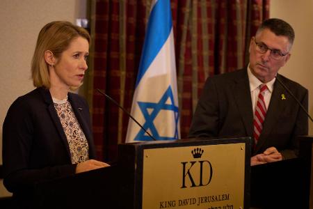 Die EU-Außenbeauftragte Kaja Kallas verhandelte zuletzt mit dem israelischen Außenminister Gideon Saar. (Archivbild)