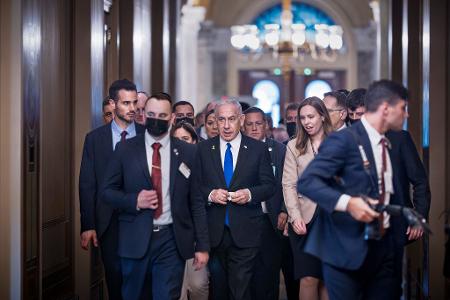 Israels Regierungschef Netanjahu ist derzeit in den USA.