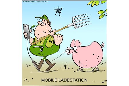 Cartoons zu trendigen Themen