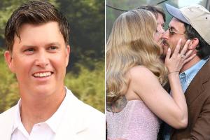Red-Carpet-Küsse: Colin Jost sieht in Jonathan Bailey keine Bedrohung