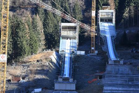Olympische Winterspiele: Skisprungschanze in Predazzo getestet