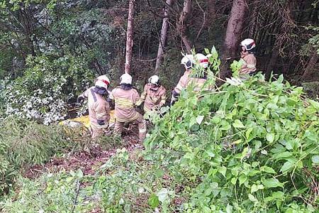 Porsche Carrera GT Rettungsaktion Alpen Österreich Strobl Feuerwehr