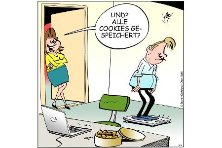 Cartoons zu trendigen Themen
