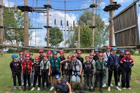 Gruppenbild im Kletterpark Xanten Gruppenbild im Kletterpark Xanten