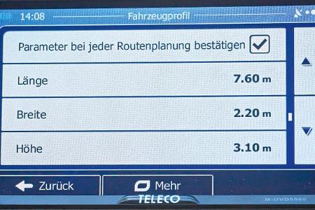 In alle Naviceiver konnten Fahrzeugdaten einprogrammiert werden.