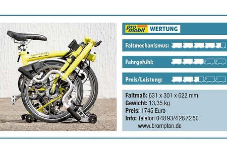 Test: Klappräder, Brompton