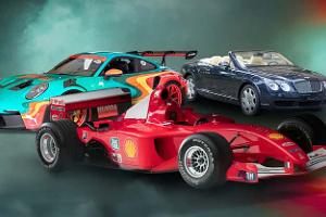 Drei Promiautos, die verkauft wurden. Ferrari, Bentley, Porsche