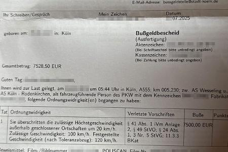 Bußgeldbescheid
