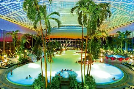 Abendstimmung in der Therme Bad Wörishofen.
