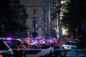 Großeinsatz der Polizei in New York nach einem Schussvorfall. 