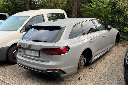 Bergisch Gladbach - Unbekannte entwenden Räder von Pkw Audi in Frankenforst Bergisch Gladbach - Unbekannte entwenden Räder von Pkw Audi in Frankenforst