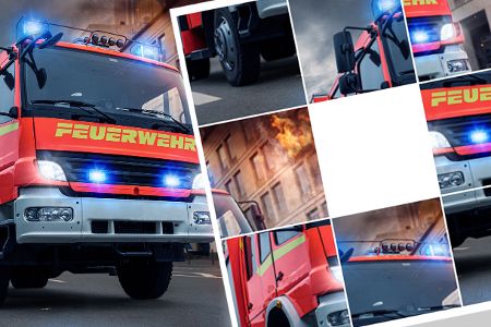 Schiebepuzzle: Feuerwehrfahrzeug