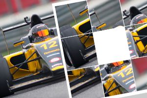 Schiebepuzzle: Rennwagen