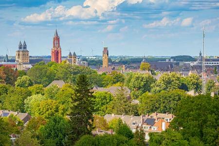 Skyline, Maastricht, Zuid-Limburg, Holland, Niederlande, Kirchtürme