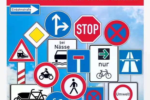 Das große Buch der Verkehrszeichen stellt alle aktuellen und relevanten Schilder und Infotafeln vor.