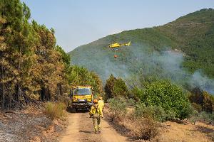 In Las Hurdes in der spanischen Region Cáceres konnte ein größerer Waldbrand nach mehreren Tagen unter Kontrolle gebracht werden.