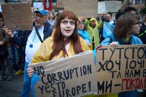 Gegen die ausufernde Korruption in der Ukraine hatte es zuletzt auch die größten Proteste seit Beginn des russischen Angriffskrieges gegeben. (Archivbild)