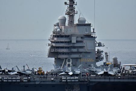 Der US-Flugzeugträger USS Gerald R. Ford kommt in Marseille an.