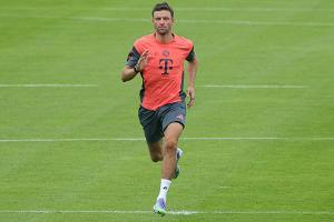 Müller mittendrin im Bayern-Training