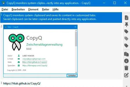Das Tool Copy Q sichert den Verlauf der Zwischenablage auch auf gemeinsam genutzten Geräten.