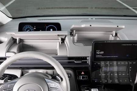 Hyundai Staria, Dauertest-Tagebuch, Cockpit, Ablagen