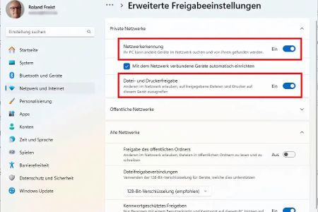 Bei unvollständigen Netzwerkübersichten sind auf den Geräten häufig Netzwerkerkennung bzw. Datei- und Druckerfreigabe nicht eingeschaltet. Das ist jedoch erforderlich, damit ein Computer andere Geräte erkennen kann und Freigaben sichtbar sind.