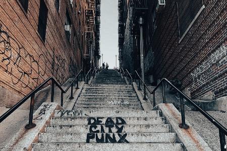 Treppen in New York City in den USA