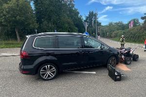 Verkehrsunfall zwischen PKW und Quad vom 09.08.2025