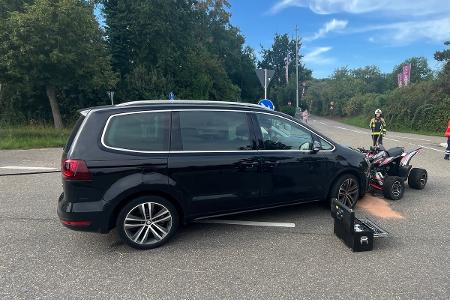 Verkehrsunfall zwischen PKW und Quad vom 09.08.2025