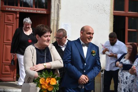 Endlich verheiratet: Kathrin Pollnow und Klaus-Dieter Rose.
