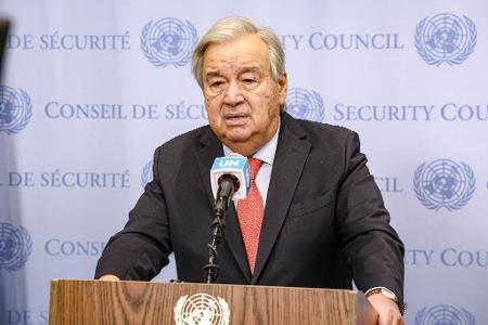 UN-Chef Guterres äußert Besorgnis über Berichte zu sexueller Gewalt gegen palästinensische Gefangene. (Archivbild) 