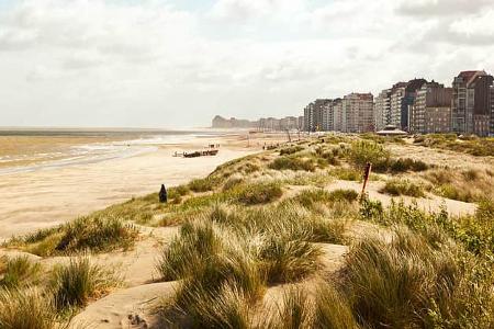 Waterfront, dunes and beach near Zeebrugge