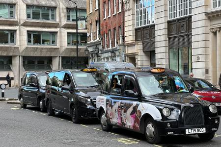 Legendär sind die Londoner Taxis - die 