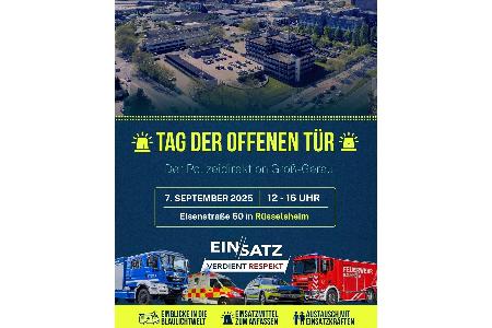 Tag der offenen Tür bei der Polizei am 7. September in Rüsselsheim. Kommen Sie vorbei und lernen Sie Ihre Polizei hautnah kennen. Sie sind herzlich eingeladen. Wir freuen uns auf Ihren Besuch! Tag der offenen Tür bei der Polizei am 7. September in Rüsselsheim. Kommen Sie vorbei und lernen Sie Ihre Polizei hautnah kennen. Sie sind herzlich eingeladen. Wir freuen uns auf Ihren Besuch!