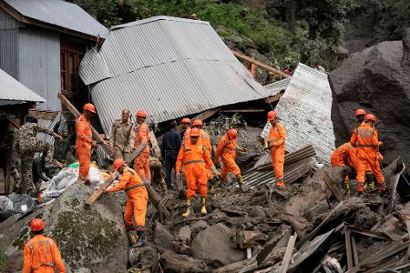 Sturzfluten trafen das Dorf Chositi.