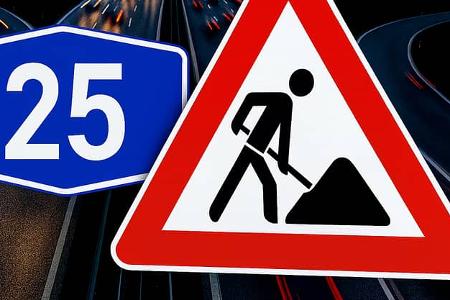Autobahn A25 Baustelle Autobahn A25 Baustelle
