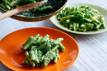 Pasta mit Rahmspinat 