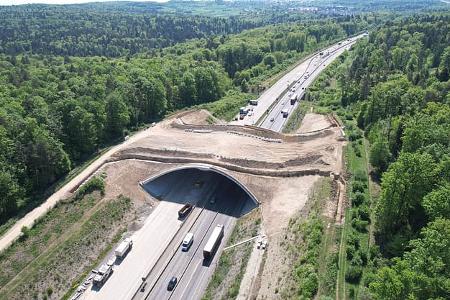 Autobahn A8 Enztalquerung Baustelle