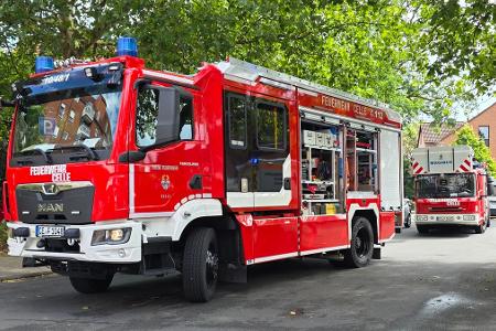 An der Einsatzstelle (Foto: Feuerwehr Celle) An der Einsatzstelle (Foto: Feuerwehr Celle)