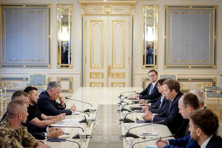 Auch ein Gespräch mit dem ukrainischen Präsidenten Wolodymyr Selenskyj steht auf der Agenda.
