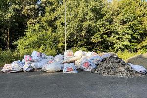 Foto des abgelagerten Abfalls