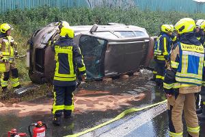 Verkehrsunfall auf der Autobahn