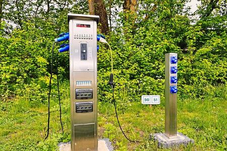 Wohnmobilpark Grünberg, Stromsäule