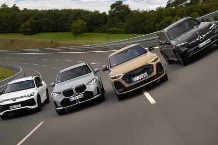 Audi Q5, Mercedes GLC, BMW X3, VW Tayron