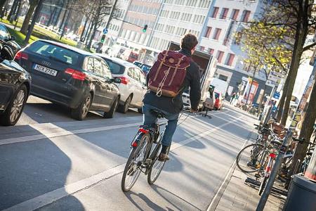 Pendler Stau Fahrrad
