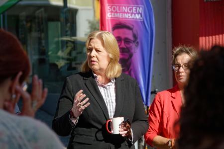Wie Friedrich Merz war auch Bundesarbeitsministerin Bärbel Bas (SPD) dieses Wochenende im NRW-Kommunalwahlkampf unterwegs.