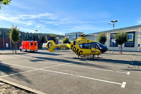 Rettungshubschrauber, mit RTW 2. Einsatz