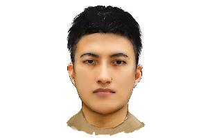 Das Phantombild des unbekannten Mannes